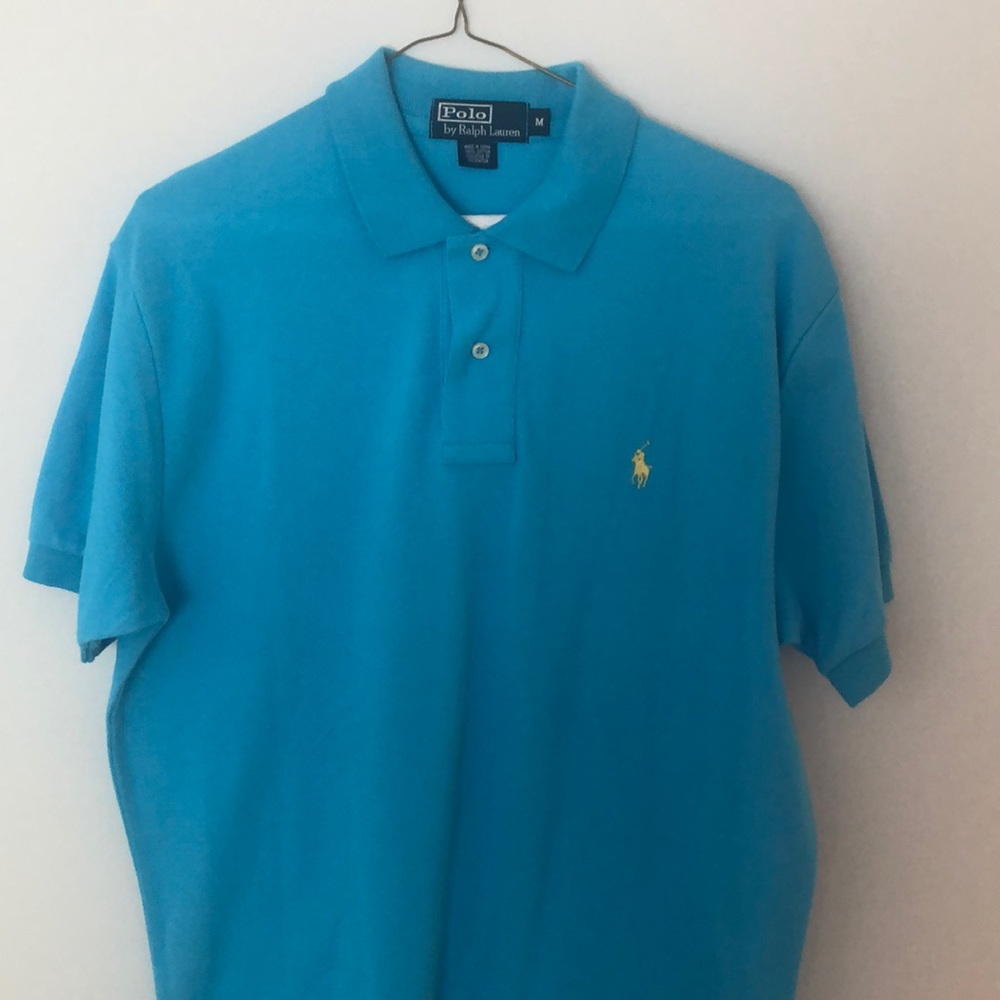 Men’s Ralph Lauren polo aqua/light blue. Medium.